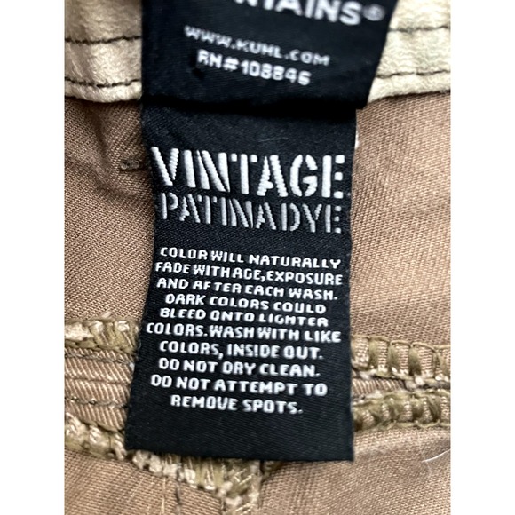 KUHL Rebel Pants Mens 36x32 Brown Vintage Patina Dye Articulated Knee Hiking - Picture 12 of 16